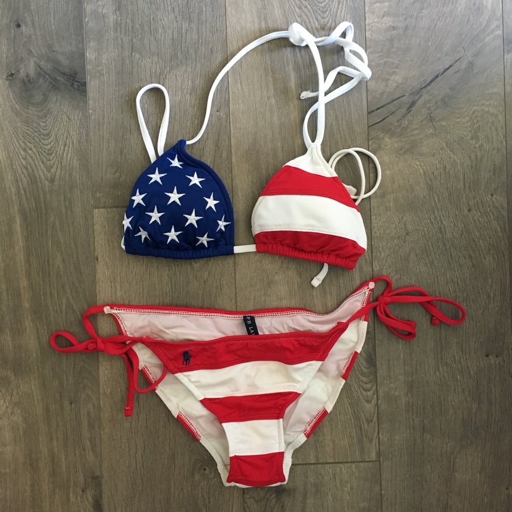 ✨HP✨ Ralph Lauren American Flag 🇺🇸 Bikini